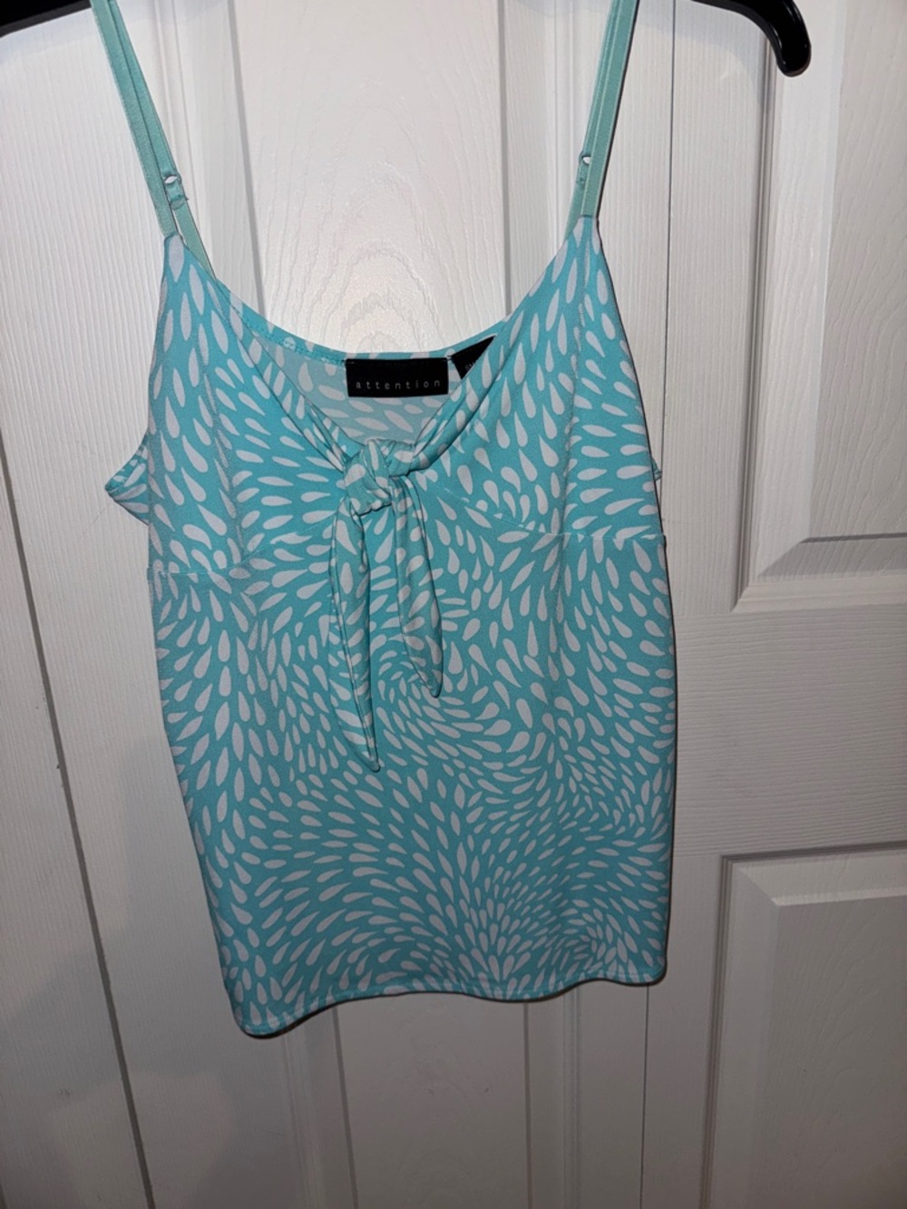 Attention Cami Top, Beautiful Aqua Color, Adjustable Spaghetti straps, EUC (CL) - Picture 3 of 6